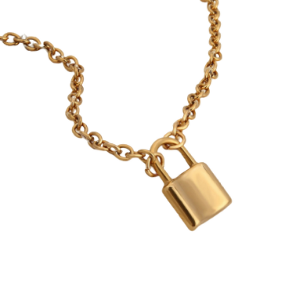 Chain Link Shackle Clasp Necklace